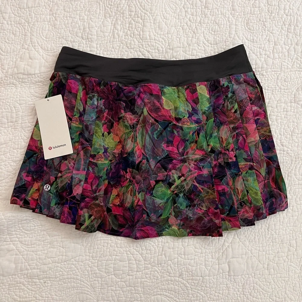 LULULEMON SIDE PLEAT HIGH RISE TENNIS SKIRT/SKORT SIZE 12 MULTICOLOR NWT - Picture 8 of 10